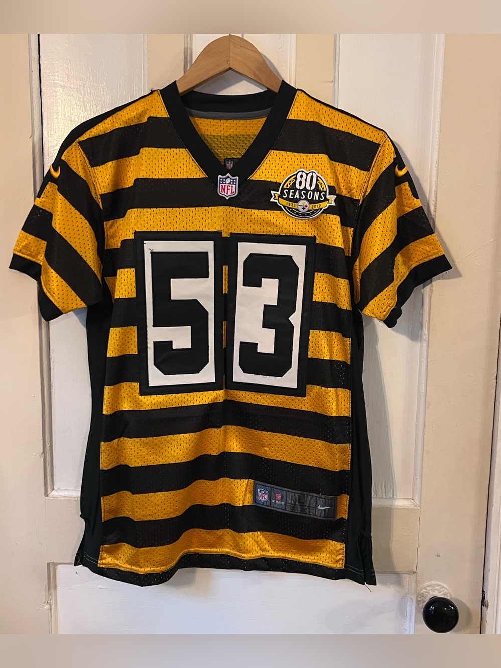 Pittsburgh Steelers #53 Maurkice Pouncey "Bumblebee" Throwback Jersey Youth L